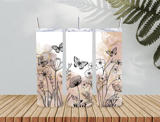20 oz Flowers  Tumbler