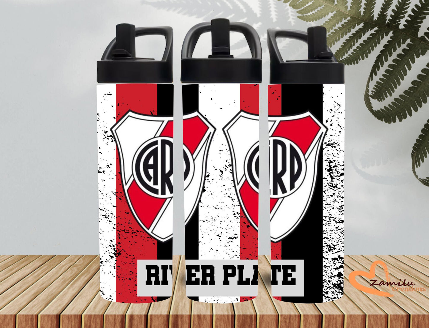 Personalized River Plate 30 oz - 40 oz Tumbler with Handle – Boca Junior team – Custom Stainless Steel Water Bottle – Gift for Soccer Fans & Athletes