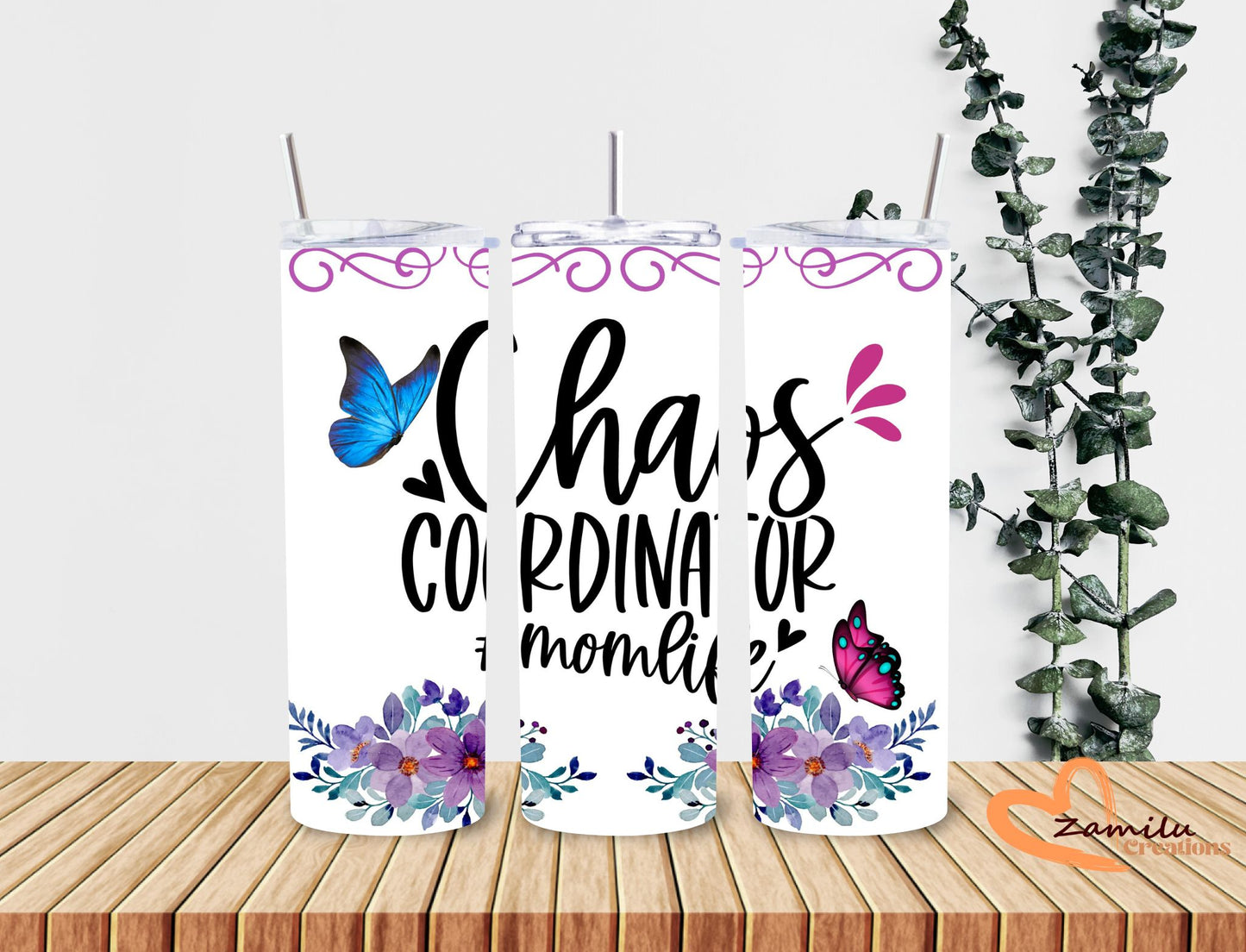 Mom's: Chaos Coordinator!!! 20 Oz Tumbler