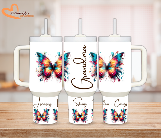 Grandma personalized tumbler, 30 oz - 40 Oz custom tumbler