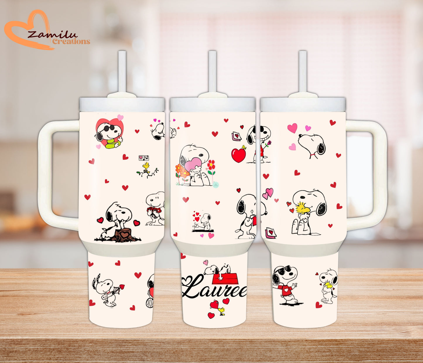 Vibrant Snoopy Tumbler β Personalized Stainless Steel Cup