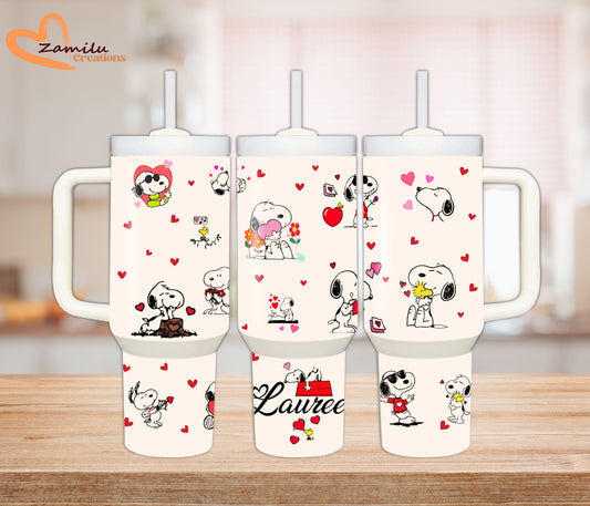 Vibrant Snoopy Tumbler β Personalized Stainless Steel Cup
