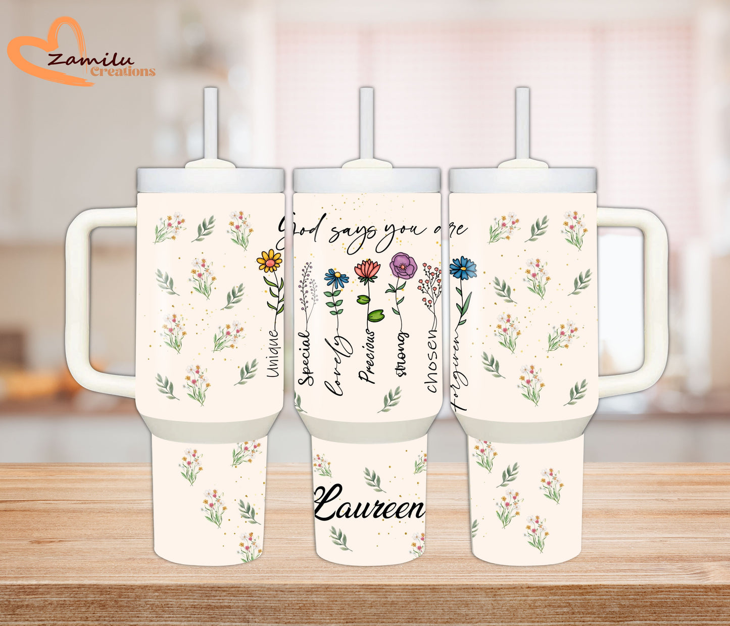 God Says You Are ... - 30oz - 40oz tumbler with your name