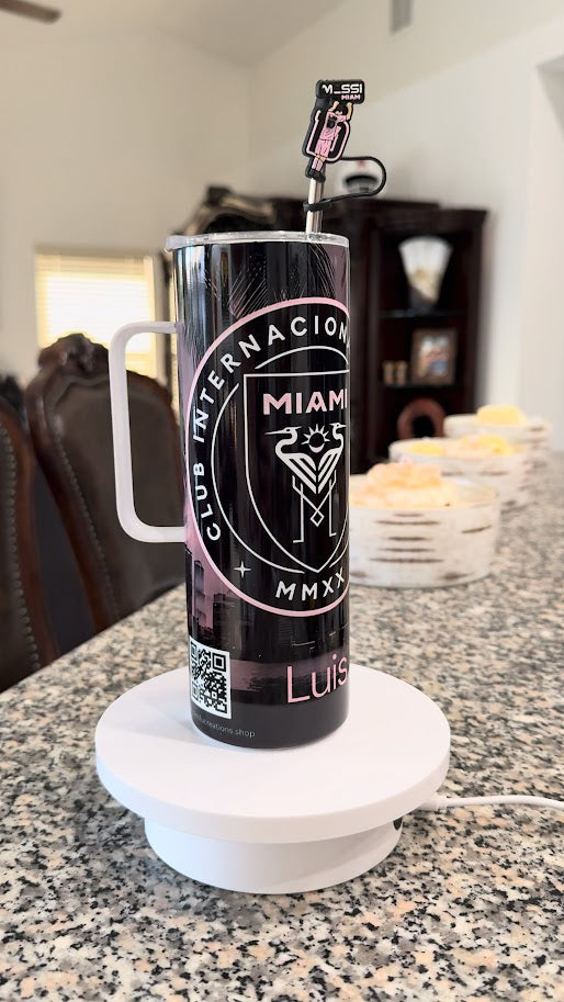 Personalized Inter Miami Sport Water Bottles – 20 Oz Messi Edition ⚽