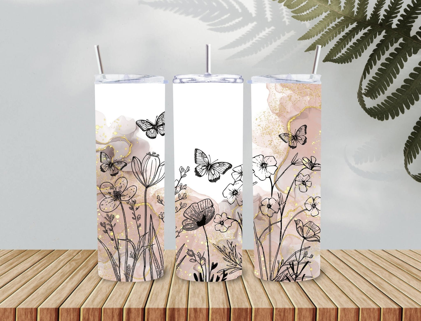20 oz Flowers  Tumbler