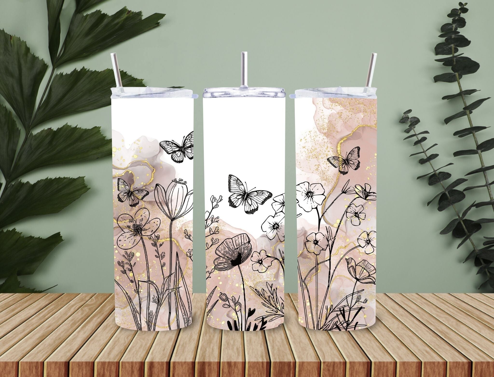 20 oz Flowers  Tumbler