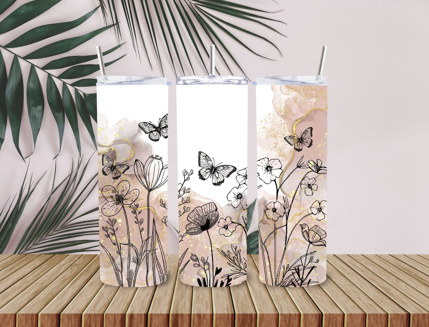 20 oz Flowers  Tumbler