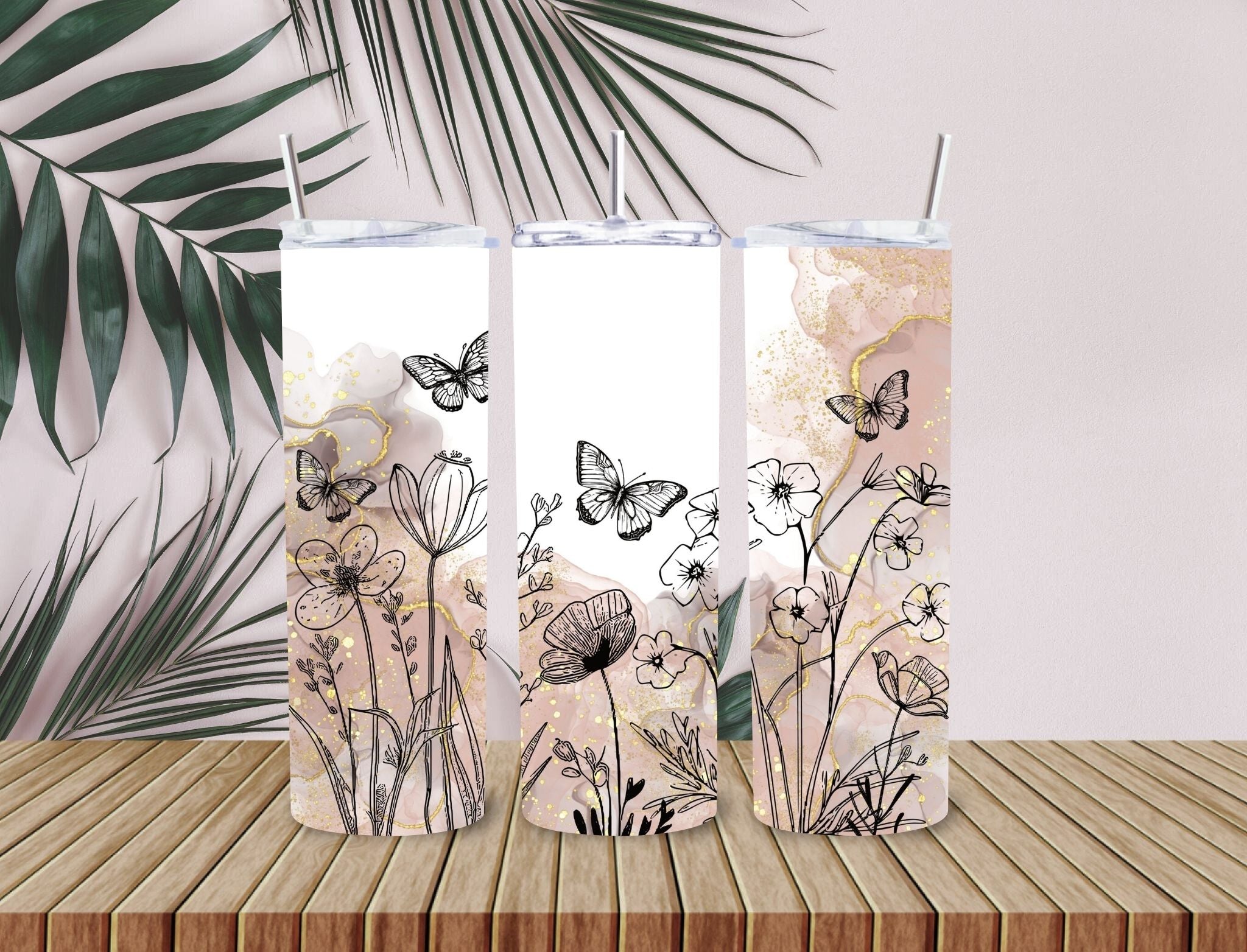 20 oz Flowers  Tumbler