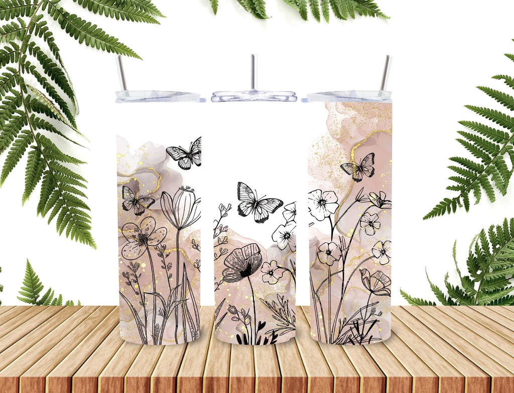 20 oz Flowers  Tumbler