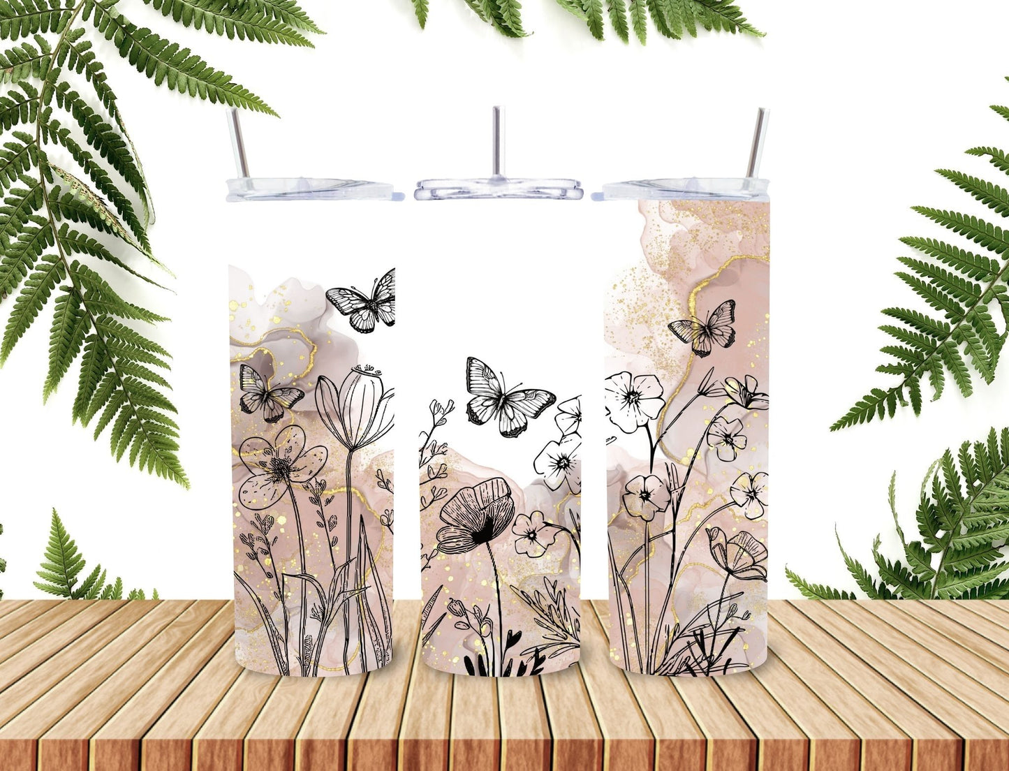 20 oz Flowers  Tumbler