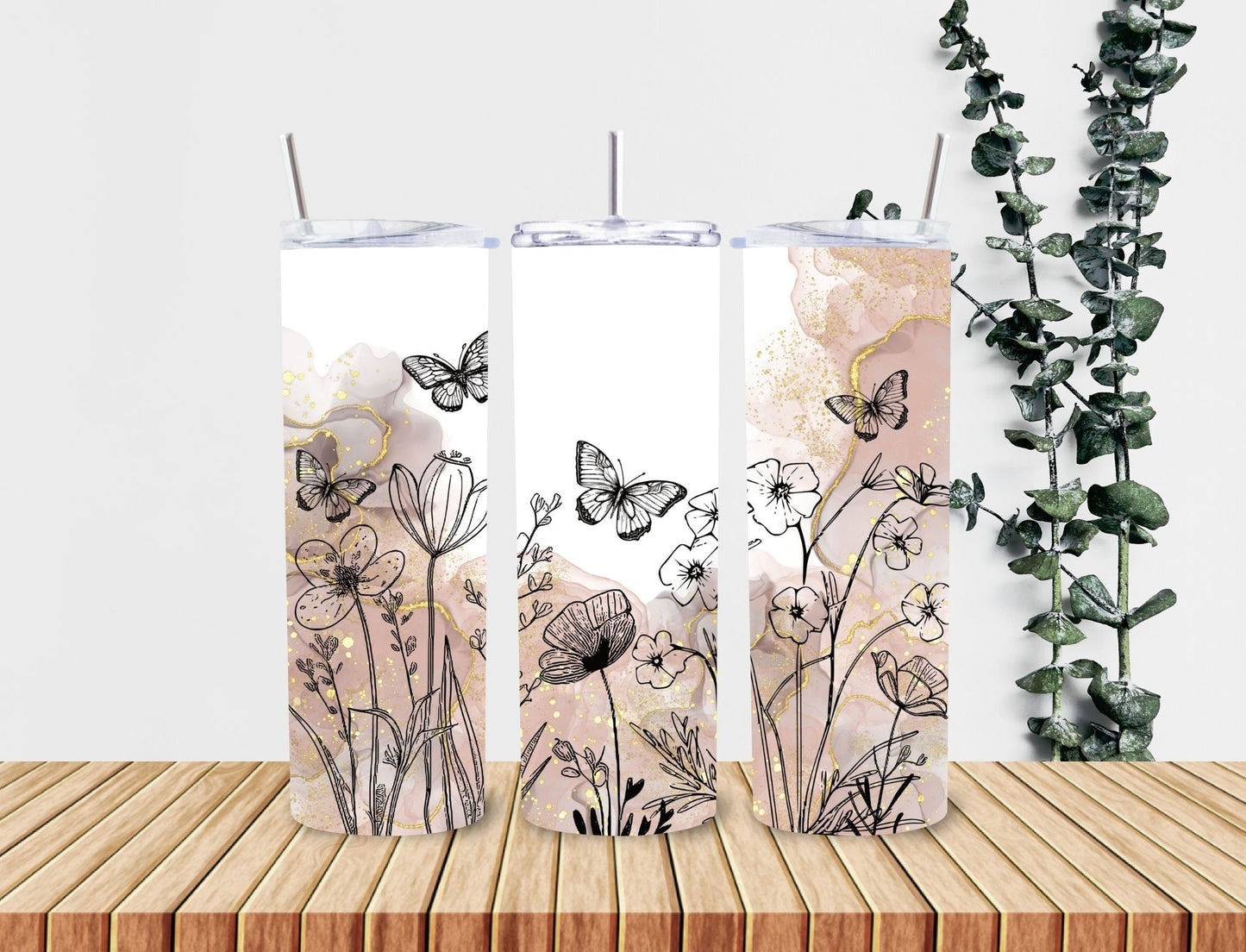 20 oz Flowers  Tumbler