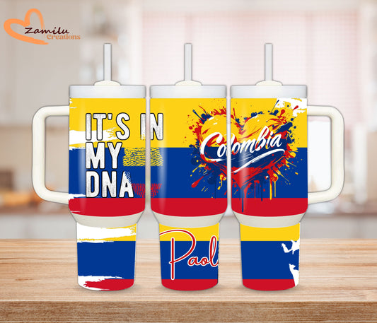 30Oz - 40 oz personalized tumbler with handle, Colombia