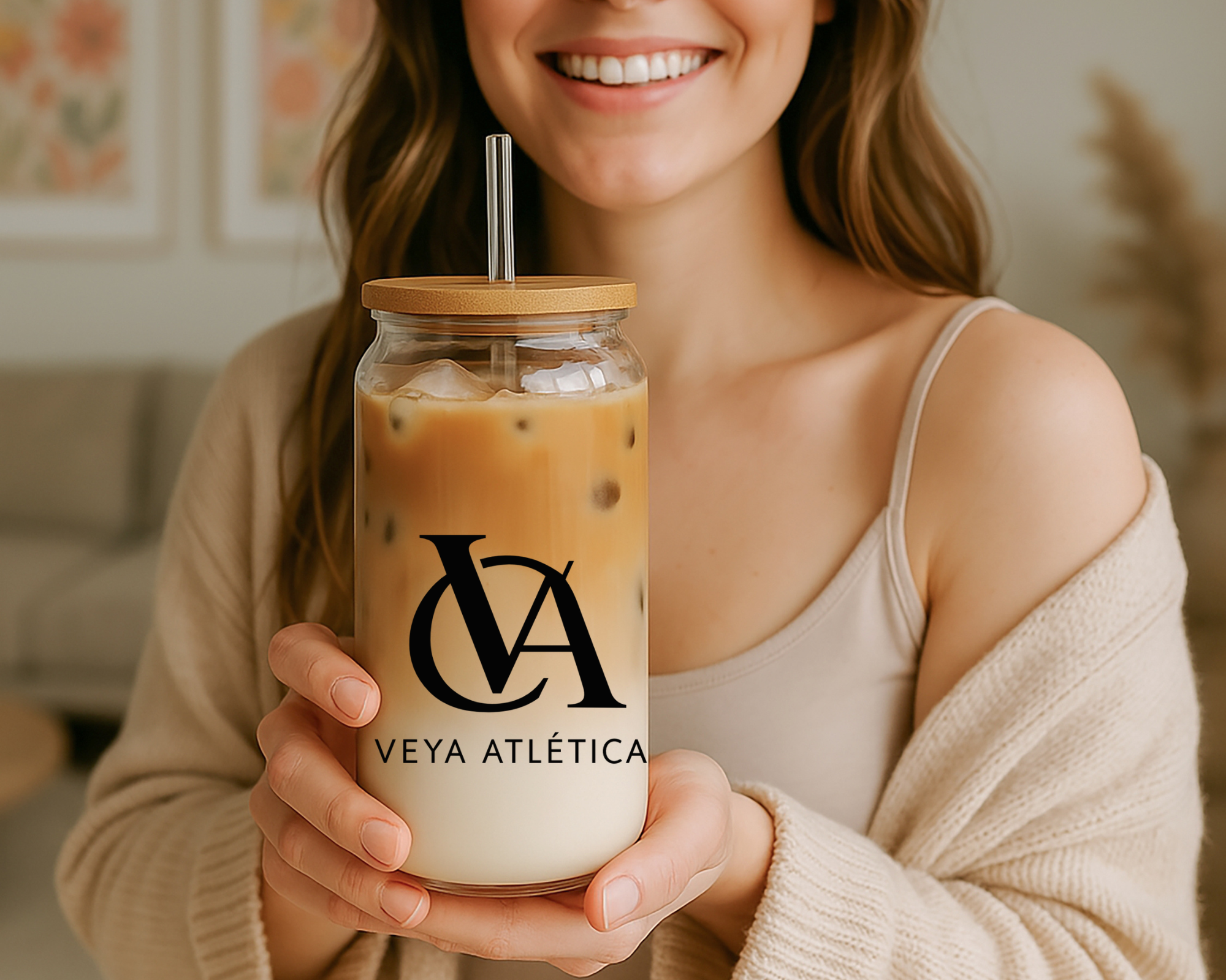 Custom logo glass cup with bamboo lid and straw
Branded glass tumbler with business logo design
Personalized glass cup with QR code for business
Custom coffee glass cup for small business branding
Logo drinkware reusable glass cup 16oz