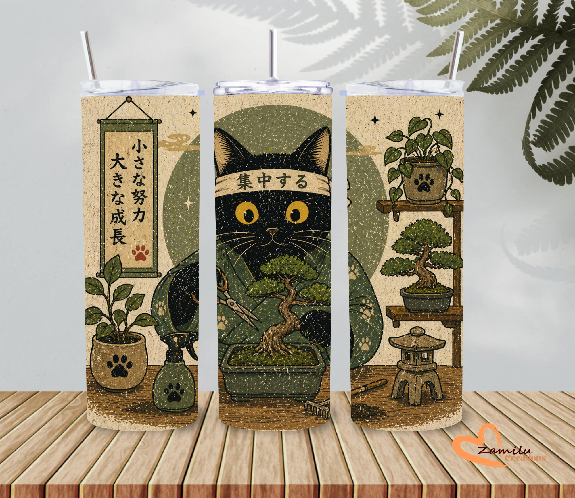 Kawaii Black Cat Ramen - 20oz Skinny Tumbler Sublimation Wrap (Copy)