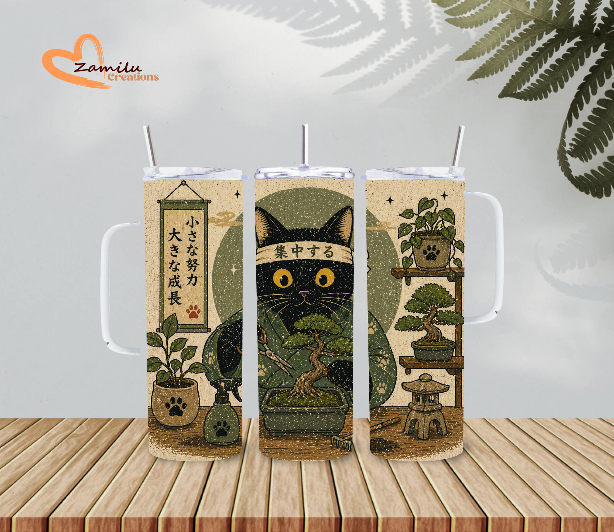 Kawaii Black Cat Ramen - 20oz Skinny Tumbler Sublimation Wrap (Copy)