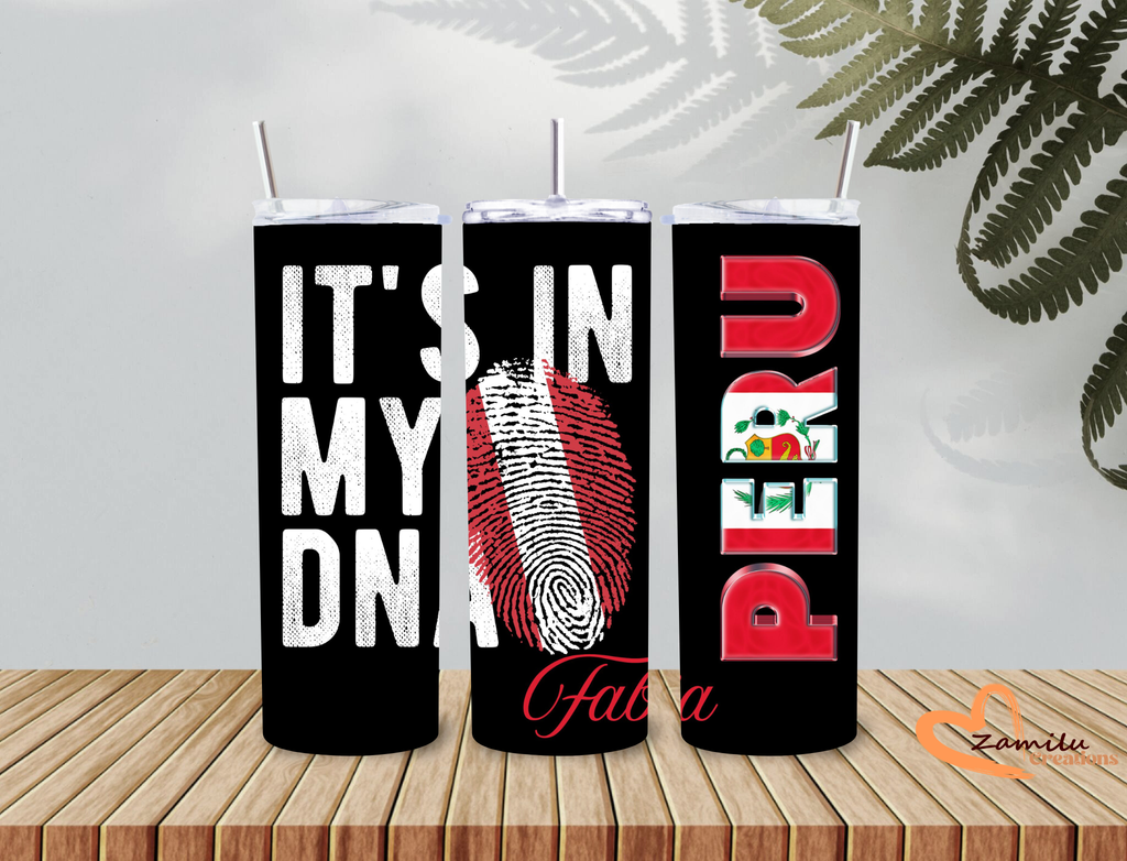 Peru Tumbler 20 Oz | Personalized Peru Gift | Peruvian Culture Travel Cup | Machu Picchu Coffee Tumbler | Peru Heritage Stainless Steel Mug