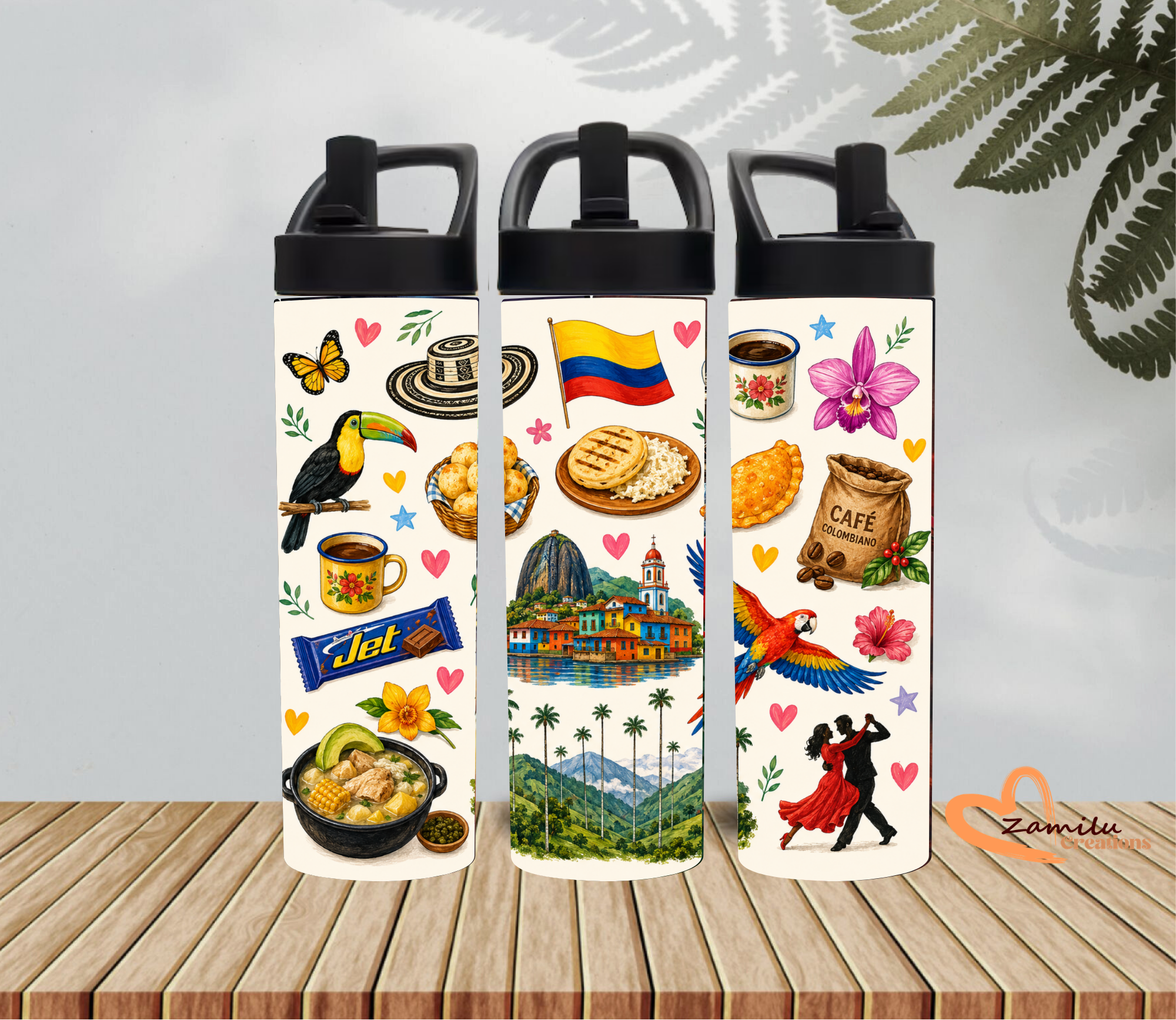 Colombian Tumbler 20oz | Colombian Gift | Colombian Heritage Personalized Gift, Orgullo Colombiano, Guatape