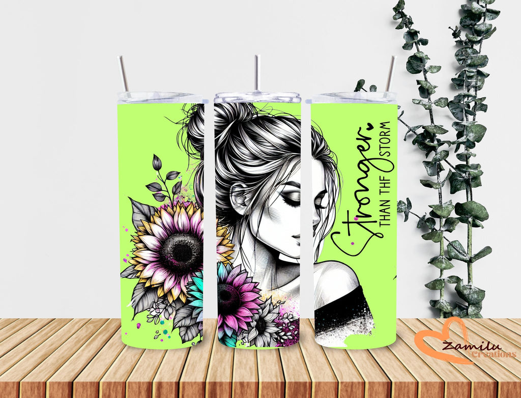 Mental Health Matters Tumbler – 20 Oz Inspirational Design 🌿💛