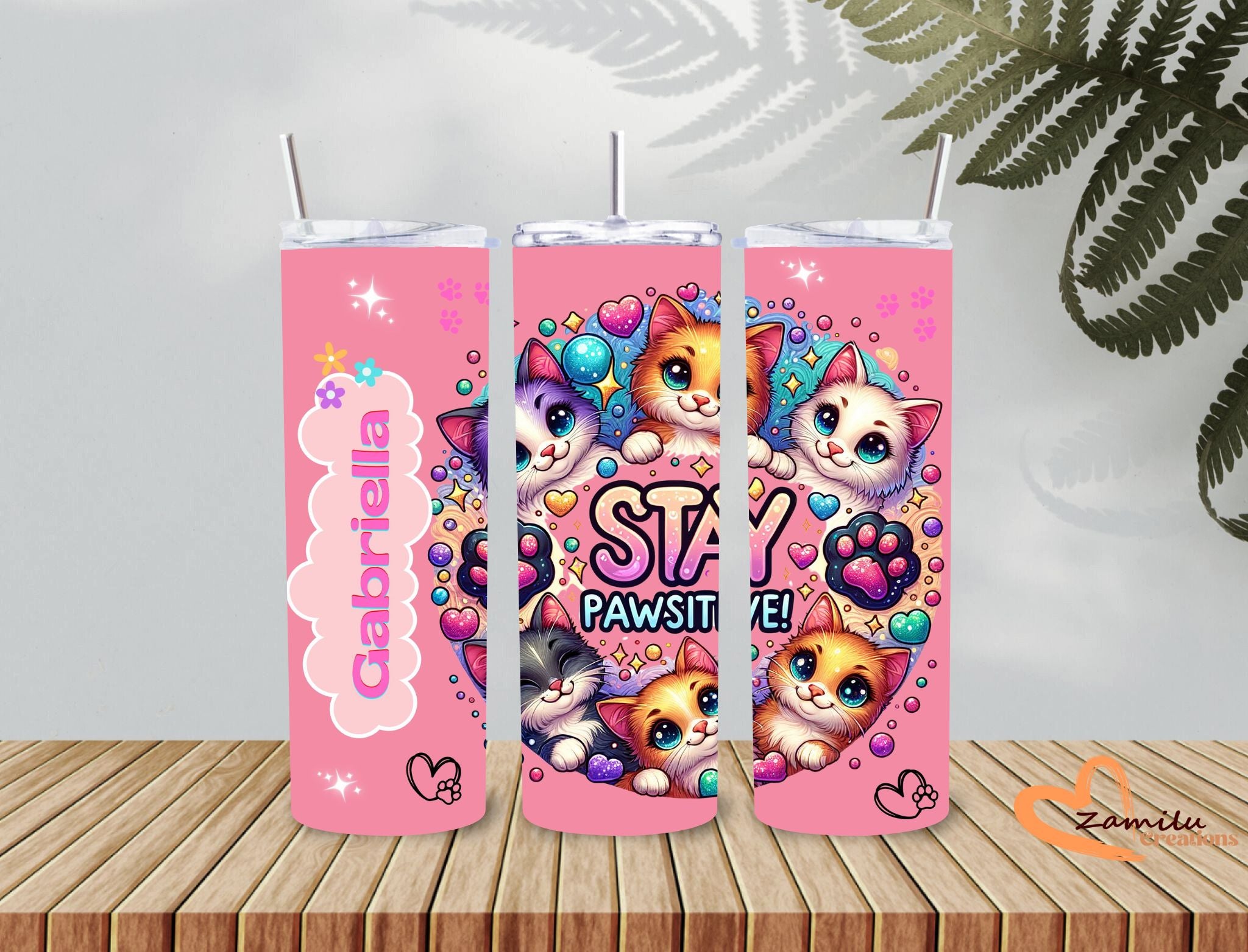 Cats -  Personalized Tumbler for Kids