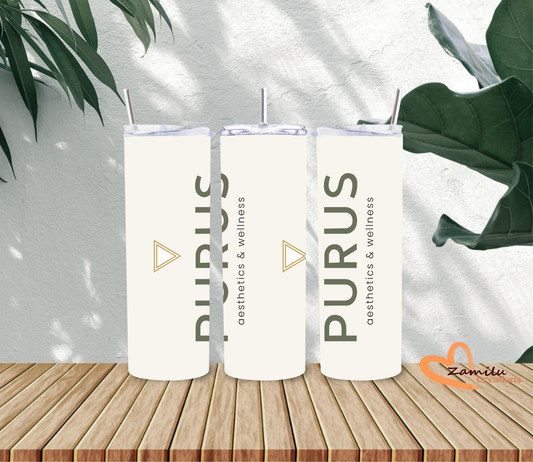 Personalized Business Logo Tumbler – 20 oz Custom Stainless Steel Cup, Corporate Branding Drinkware