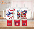 30Oz - 40 oz personalized tumbler with handle, Puerto Rico