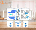 30Oz - 40 oz personalized tumbler with handle, Nicaragua