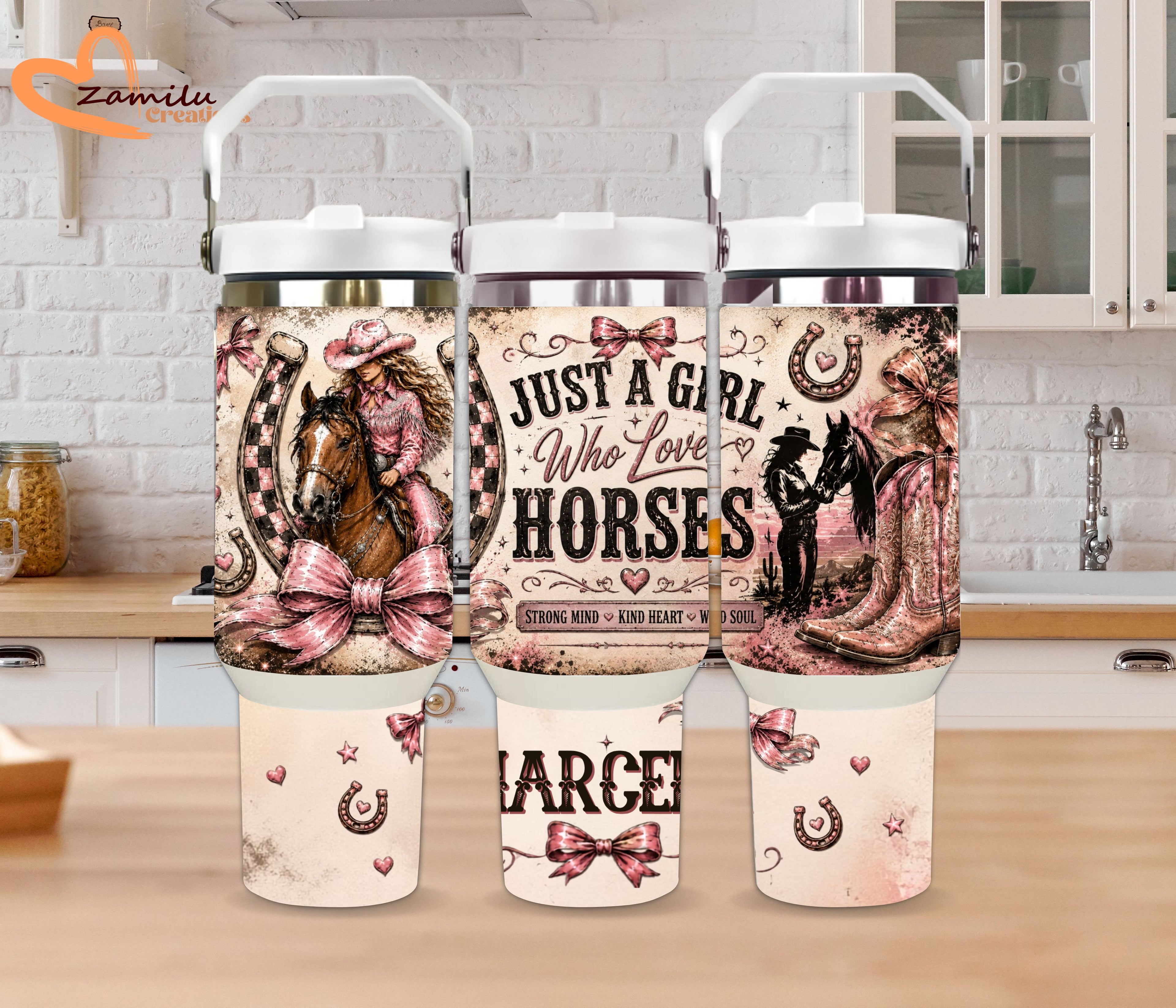 Custom Horse Lover Gift for Her, Personalized Horse Tumbler, Equestrian Travel Mug