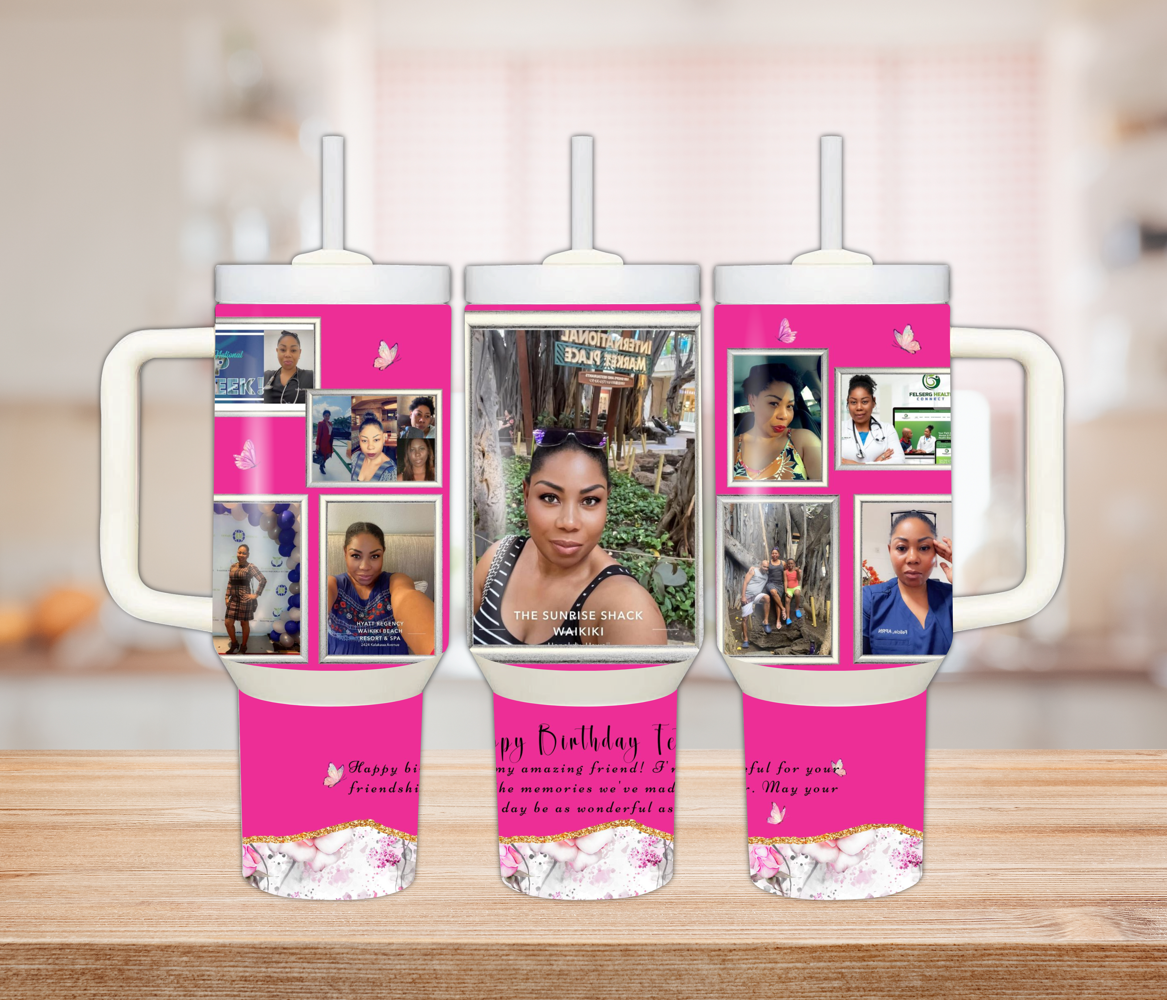 Personalized Pet Photo Tumbler with handle, Custom Picture Cup Travel Mug Dog Cat Pet Memorial Gift Christmas Gift for Her, Stainless Steel