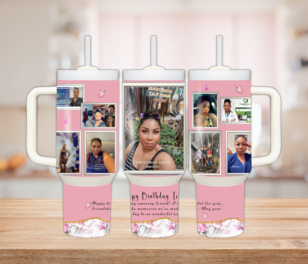 Personalized Pet Photo Tumbler with handle, Custom Picture Cup Travel Mug Dog Cat Pet Memorial Gift Christmas Gift for Her, Stainless Steel