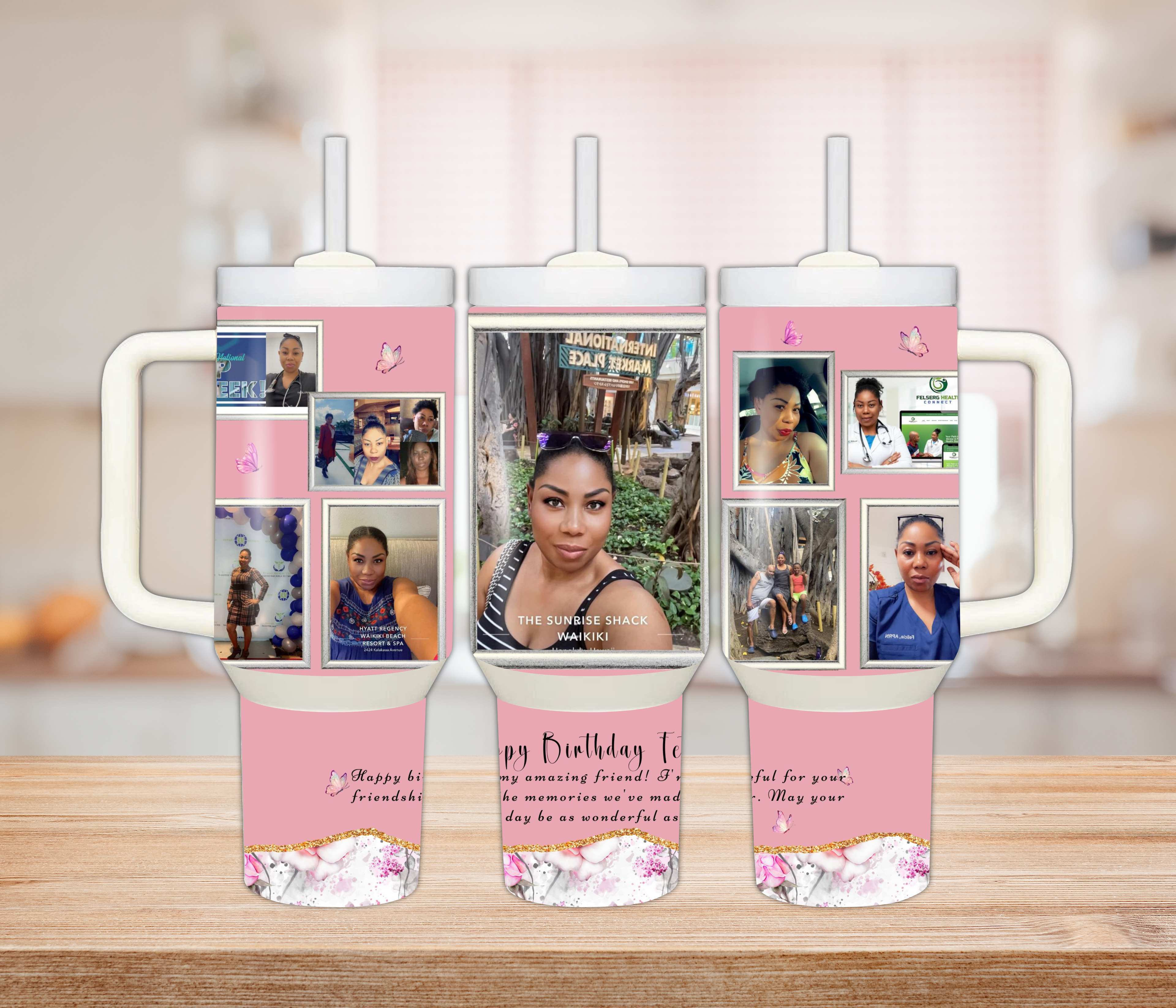 Personalized Pet Photo Tumbler with handle, Custom Picture Cup Travel Mug Dog Cat Pet Memorial Gift Christmas Gift for Her, Stainless Steel