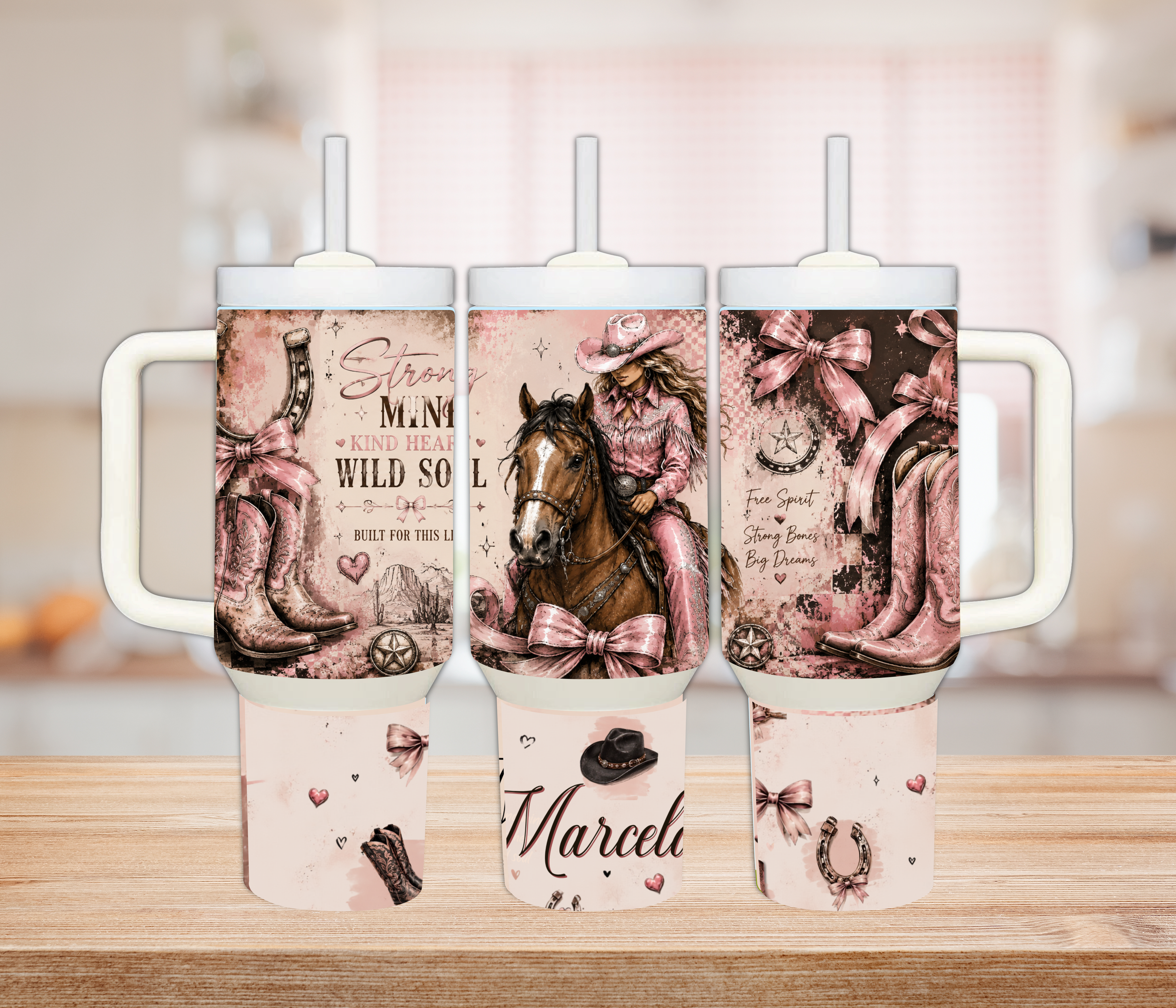 Personalized Horse Tumbler, Custom Horse Lover Gift for Her, Equestrian Travel Mug, Cowgirl Stainless Steel Cup (Copy)