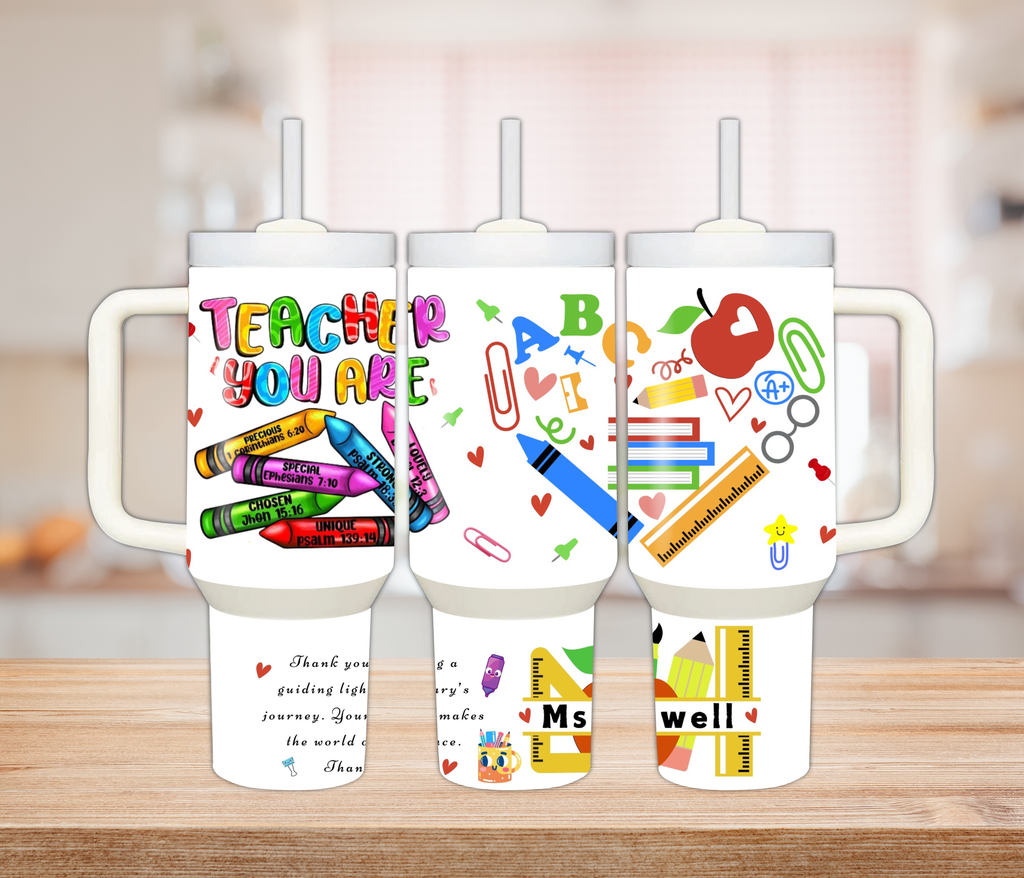 Christian Teacher Tumbler – Personalized Gift with Meaning