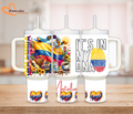 Personalized Colombia Tumbler 40oz with Handle – Custom Name Colombian Flag Travel Mug – Gift for Colombians