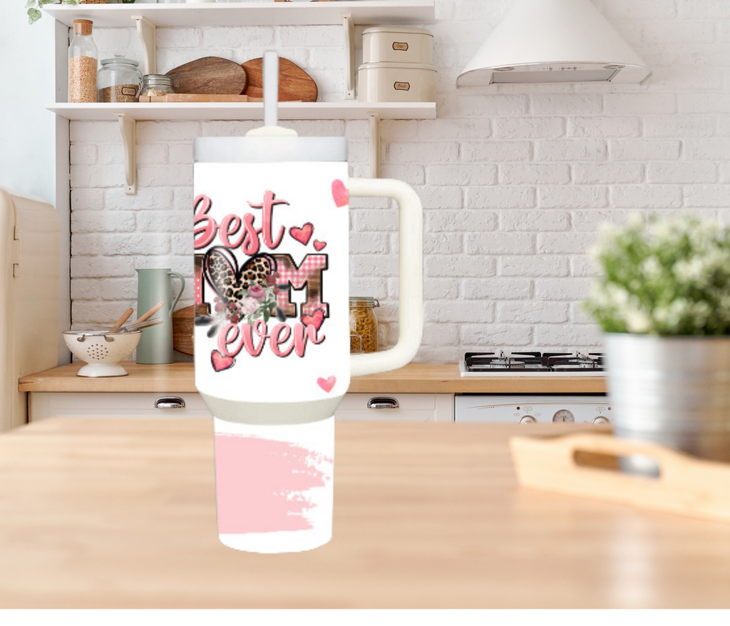 Best Mom Ever Personalized Tumbler – Custom Name 20oz Gift for Mom