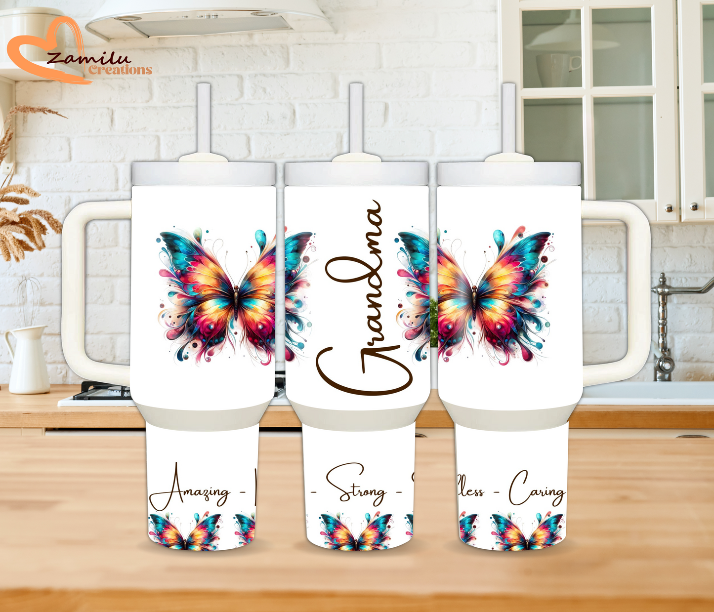 Grandma personalized tumbler, 30 oz - 40 Oz custom tumbler