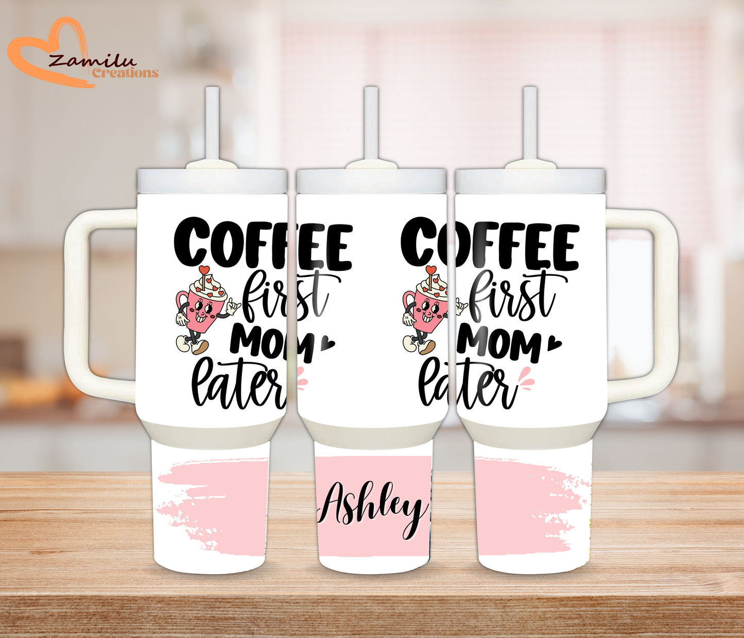 Coffee first with your name, 30 oz - 40 Oz custom tumbler