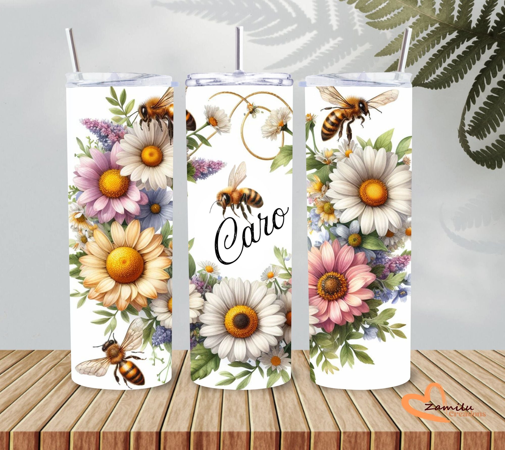 Bee & Bloom Tumbler – 20 Oz Vibrant Floral Design 🐝🌸