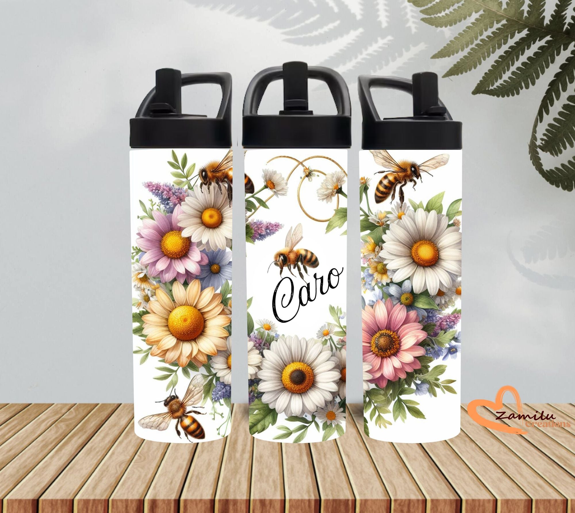 Bee & Bloom Tumbler – 20 Oz Vibrant Floral Design 🐝🌸