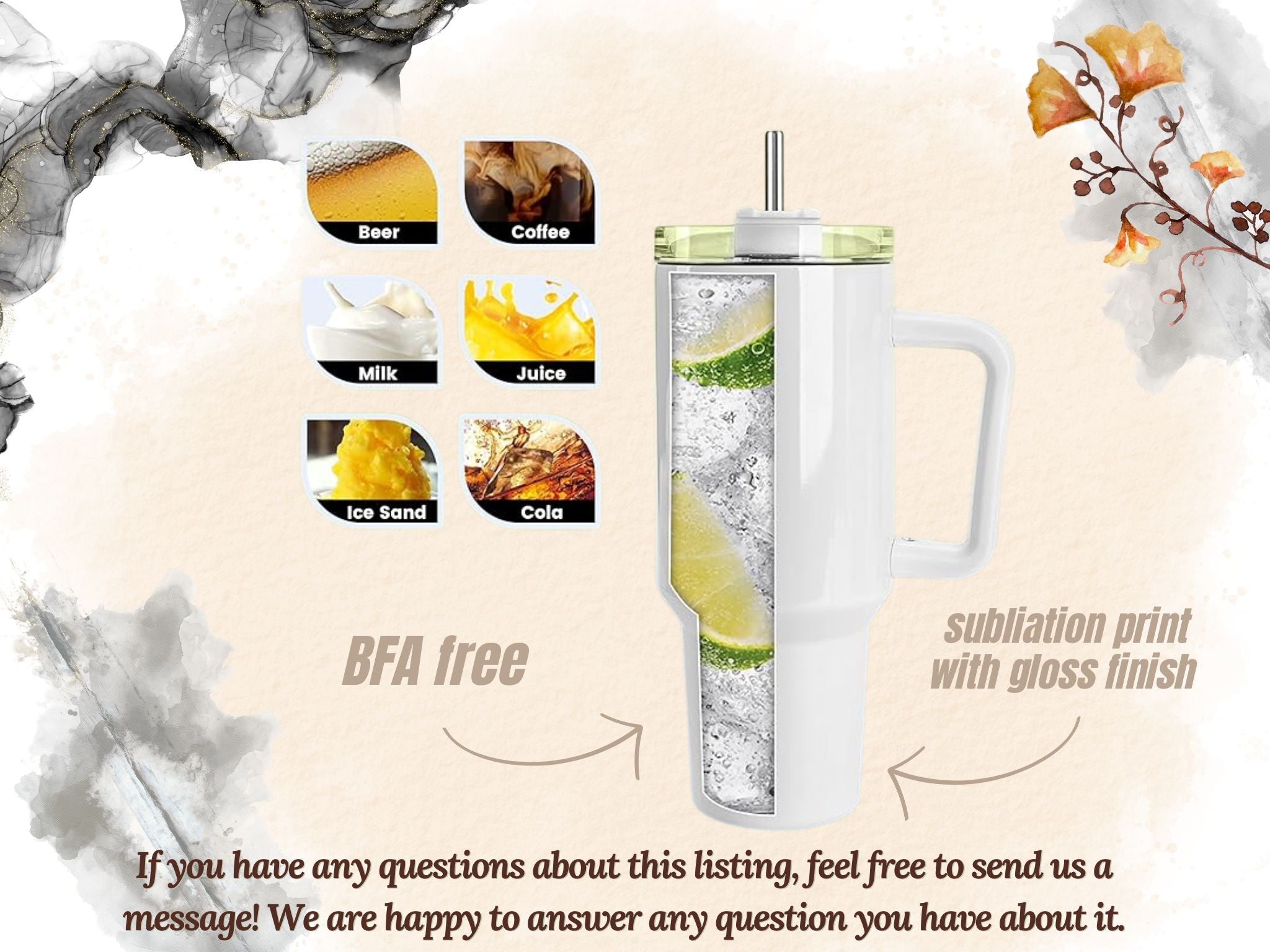 30Oz - 40 oz personalized tumbler with handle, Puerto Rico