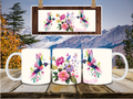 Personalized Floral & Butterfly Stainless Steel Mug – 16 oz Custom Name Mug