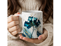 Blue & Gold Marble Personalized Mug - Luxury Custom Ceramic Coffee Cup