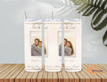 Personalized Wedding Photo Tumbler | Custom Couple Anniversary Gift | 20oz Insulated Stainless Steel Travel Mug | Bridesmaid Proposal Favor