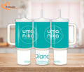 Personalized Business Logo Tumbler – Custom 30 oz & Straw; 40 oz Stainless Steel Cup with Handle & Straw, Corporate Branded Drinkware