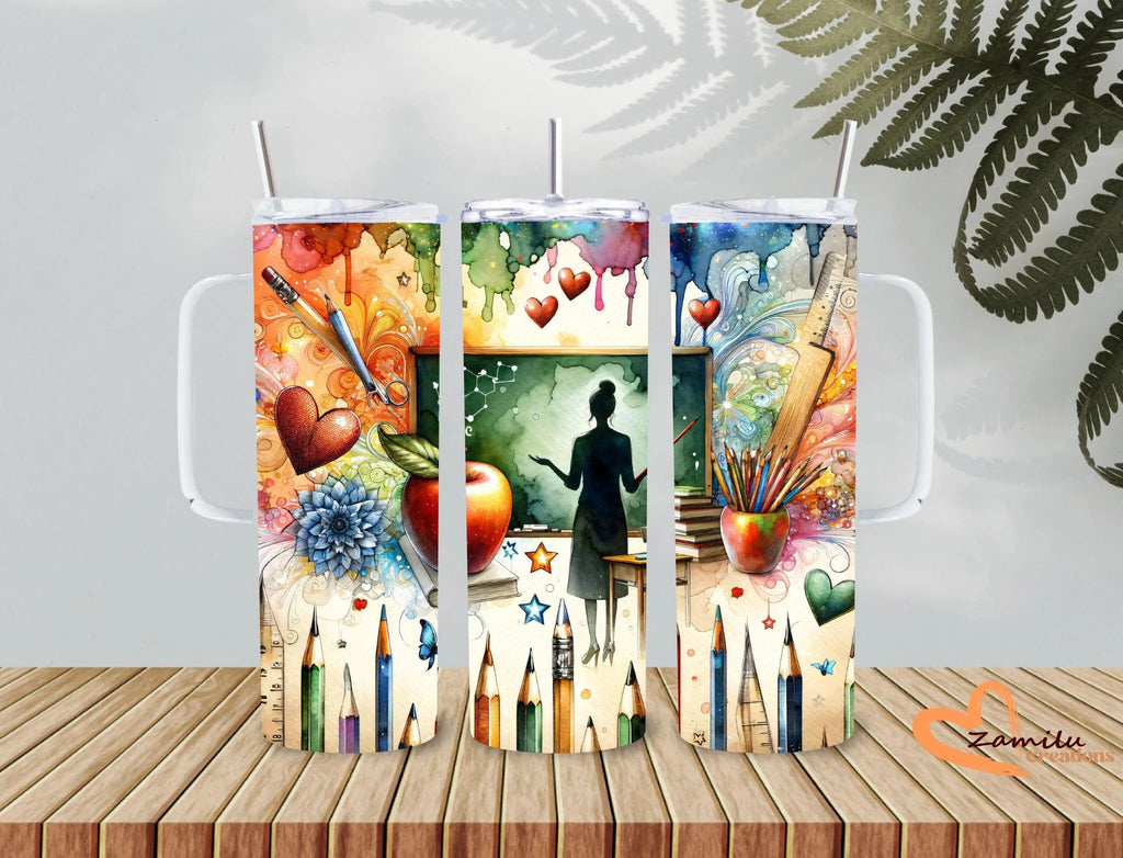 Teacher Life 20 oz Stainless Steel Tumbler – Inspirational Teacher Gift Coffee Cup