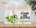 matcha lovers, Personalized 16 oz Frosted Glass Tumbler with Lid & Straw