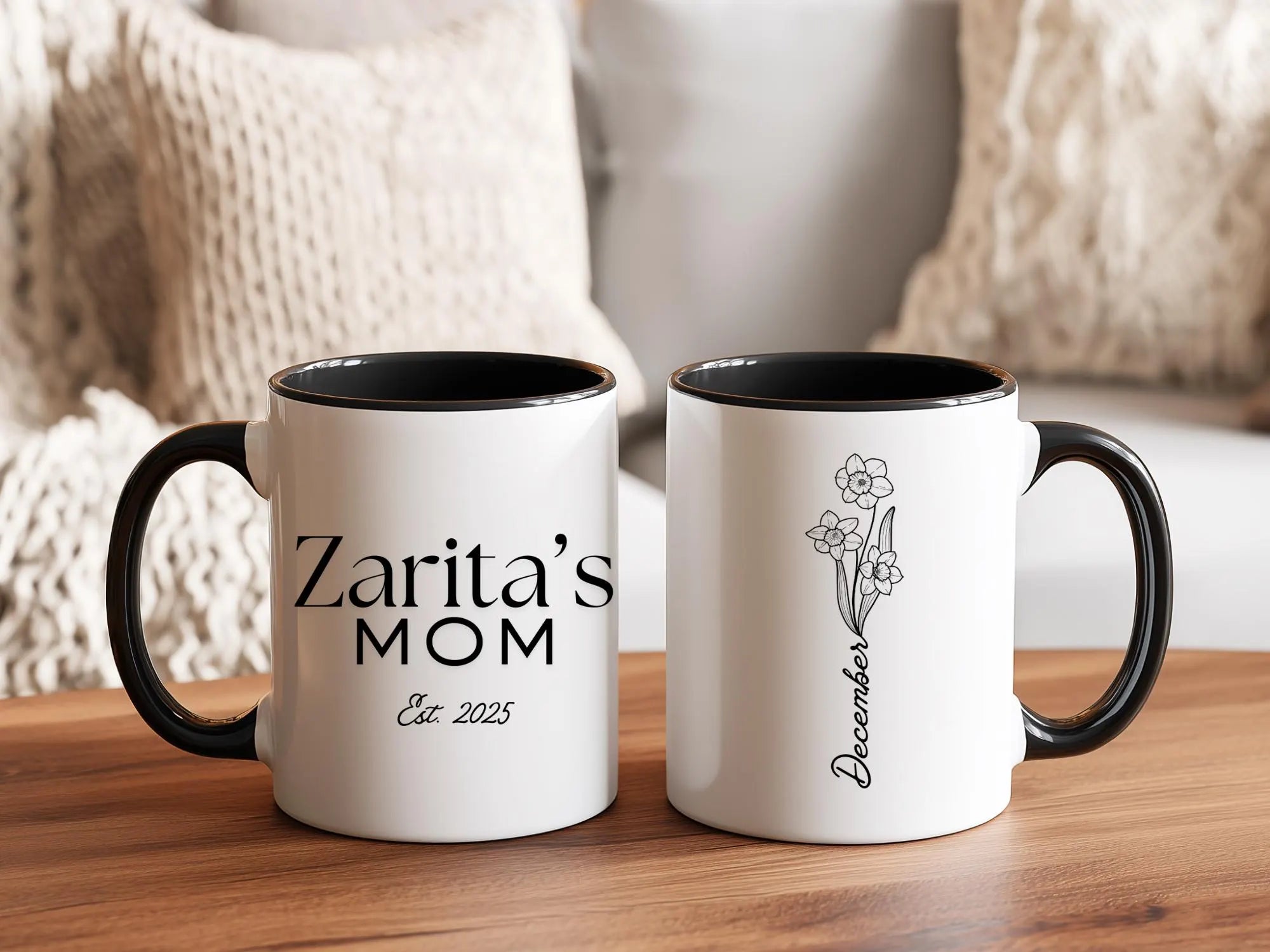 Personalized Mom Mug with Name & Year | Custom New Mom Gift | Established Mom Coffee Cup | Baby Announcement Gift | Mother’s Day Mug