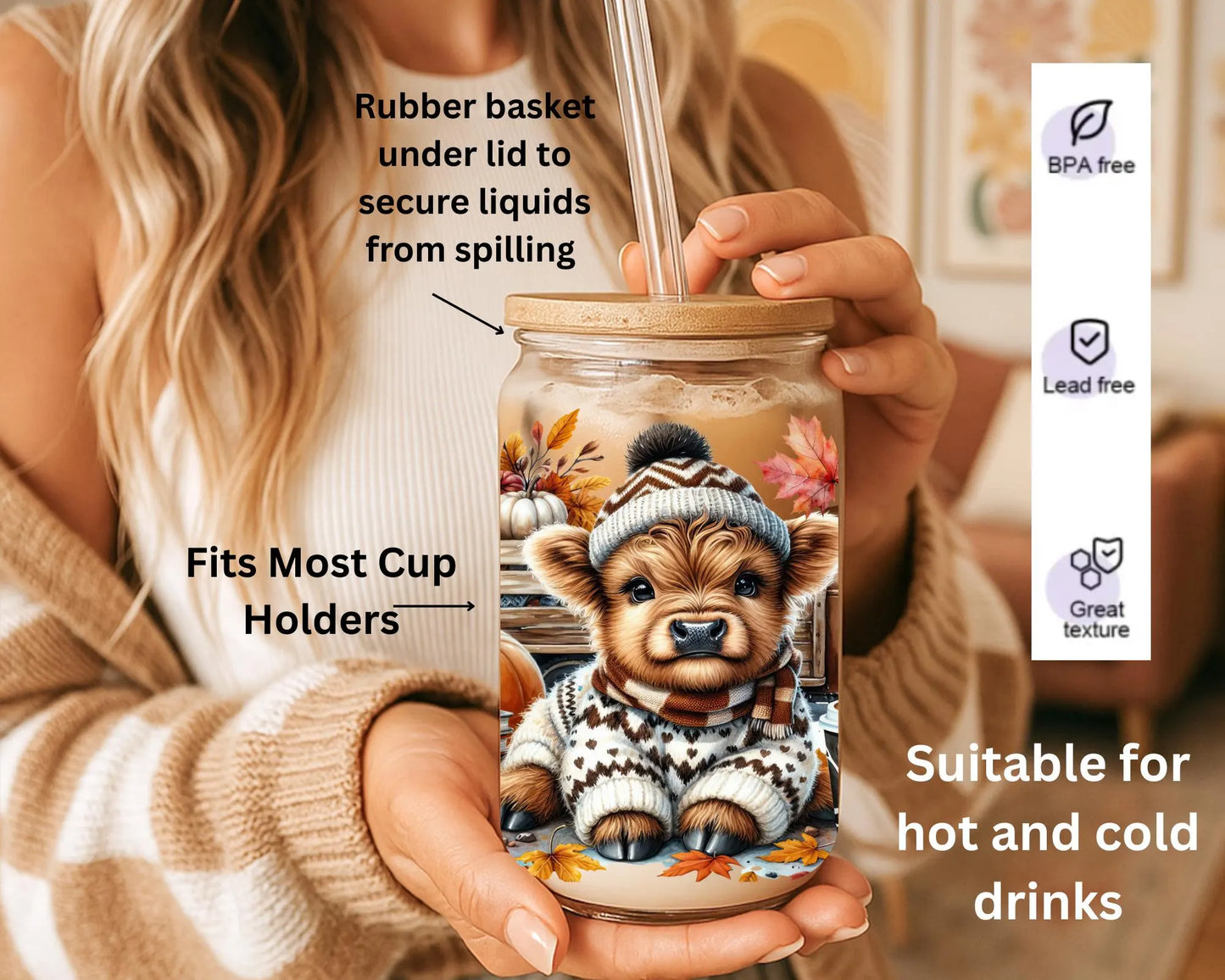 Personalized Best Friends Glass Cup – 16 oz Birth Month Flower Glass Can, Friendship Gift for Her, Matching Bestie Cups