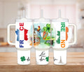 France & Ireland Heritage Tumbler – 30 oz or 40 oz Stainless Steel Travel Cup | Personalized French Irish Pride Mug 🇫🇷🇮🇪
