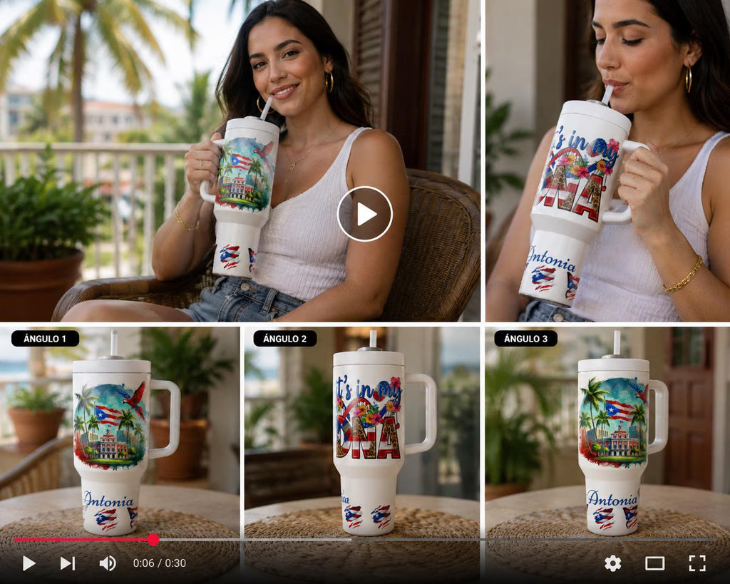 Personalized Dominican Republic Flag Tumbler with Handle: 30oz/40oz Travel Cup, Dominican Pride Gift, Republica Dominicana Mug, Custom Name