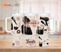 Personalized Hair Stylist Tumbler, 40oz Cup with Handle, Custom Hairdresser Travel Mug, Cosmetologist Gift for Her, Stainless Steel